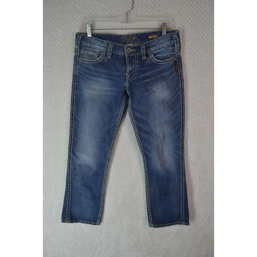 Silver Jeans Frances Women's 29 Medium Wash Low Rise Carpri